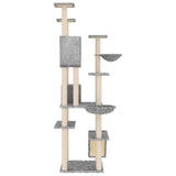 Cat Tree with Sisal Scratching Posts Light Grey 191 cm 171595