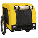Pet Bike Trailer Yellow and Black Oxford Fabric and Iron 94001