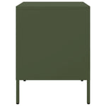 ZNTS Bedside Cabinets 2 pcs Olive Green 36x39x50.5 cm Steel 842931