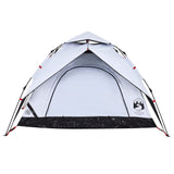 ZNTS Camping Tent Dome 3-Person White Blackout Fabric Quick Release 4004180