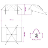 Car Tent with Roof Green 350 x 250 cm Polyester and Steel 42028551