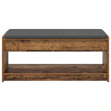 Hall Bench Old Wood 103 x 38 x 45 cm Engineered Wood and Fabric 891590
