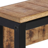 Coat Rack 87x10x27 cm Solid Rough Wood Mango 358920