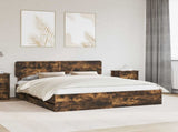 Bed Frame with Drawer Smoked Oak 180 x 200 cm Engineered Wood 3412161