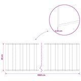 Lawn Edging 20 m x 20 cm Galvanised Steel Silver 42030205