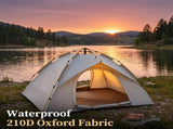 3-4 Man UK Outdoor Automatic Instant Double Layer Pop Up Camping Tent Waterproof 60418875