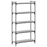 Bookcase 5-Tier Grey Sonoma 80x30x154 cm Engineered Wood 837680