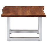 Coffee Table with Live Edges 60x60x40 cm Solid Acacia Wood 247826