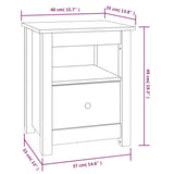 Bedside Cabinets 2 pcs 40x35x49 cm Solid Wood Pine 813710