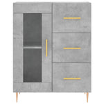 Highboard Concrete Grey 69.5x34x180 cm Engineered Wood 3189497