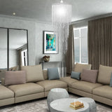 Chandelier Transparent Plastic 70 cm high, 26 cm wide 241118