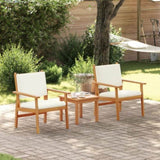 Garden Sofa Set 3 pcs Brown 45 x 45 x 38cm Solid Acacia wood 4106577