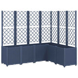 Garden Planter with Trellis Blue Grey 160x120x140 cm PP 367876
