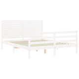 Bed Frame without Mattress White 160x200 cm Solid Wood 3195037