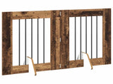 Dog Gate with Stands 2 pcs Old Wood 60 x 80 cm Engineered Wood 892095