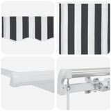 Manual Retractable Awning Anthracite&White 450x300 cm 3216034