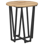 ZNTS Side Table Set of 2 - Rustic Oak Engineered Wood with Metal 869725