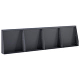 Retaining Wall 4 pcs 40 x 12 x 50 cm Steel Anthracite 3449067