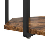 ZNTS Side Table 2 pcs Smoked Oak Engineered Wood and Metal 869716