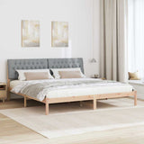 Bed Frame with Upholstered Headboard Brown 200 x 200 cm 3394378