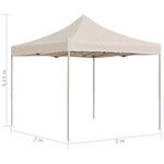 Professional Folding Party Tent Aluminium 2x2 m Cream 48925