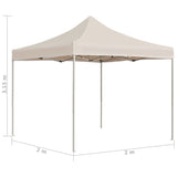 Professional Folding Party Tent Aluminium 2x2 m Cream 48925