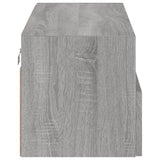 TV Wall Cabinet Grey Sonoma 80x30x30 cm Engineered Wood 836878