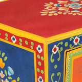 Hand Painted Sideboard 54x30x74 cm Solid Wood Mango 352053