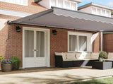 Awning Frame Light Grey 500 x 300 cm Polyester with PU coating 3331385
