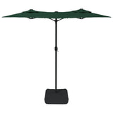 Double-Head Garden Parasol Green 316x145 cm 362962