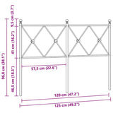 Metal Replace Headboard White 120cm 376582