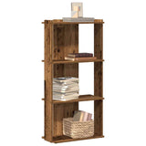Bookcase 3-Tier Old Wood 60x30x120 cm Engineered Wood 860272