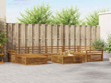 Outdoor Sofa Set 7 pcs Natural Solid Acacia Wood 3373779