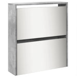 Shoe Cabinet with Mirror 5-Layer Concrete Grey 63x17x169.5 cm 3228281