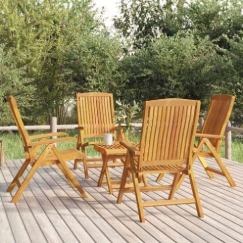 ZNTS 5 Piece Garden Lounge Set Solid Wood Teak 3187812