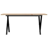 Coffee Table X-Frame 100x50x45 cm Solid Wood Pine and Steel 3282688