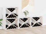 Wine Rack 4 pcs White 62 x 25 x 62 cm Solid Pine Wood 893317