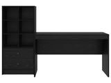 Desk with Drawer 2 pcs Black Oak 3337370