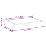 Elevated Dog Bed Black 150x90x20 cm Oxford Fabric and Steel 42000841