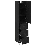 Highboard Black Oak 34.5 x 34 x 90 cm Engineered Wood 3402735