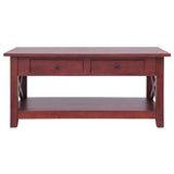 ZNTS Coffee Table Brown 100x55x46 cm Solid Mahogany Wood 283837