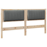 Upholstered Headboard Brown 160 cm Solid Pine Wood 879055