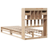 Bookcase Bed without Mattress 90x190 cm Single Solid Wood Pine 3323977