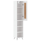 Highboard White 34.5x34x180 cm Engineered Wood 3200297