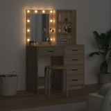 Dressing Table 2 pcs Brown 50 x 41 x 135 cm Engineered Wood 3334202