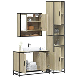 3 Piece Bathroom Furniture Set Sonoma Oak Engineered Wood 3301101