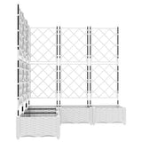 Garden Planter 5 pcs White 120 x 120 x 125.5 cm Plastic 42002910