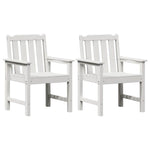 Garden Dining Chair 2 pcs White 65.5 x 59 x 88cm HDPE 42006604