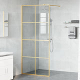 Walk-in Shower Wall Gold 90 x 195 cm Tempered Glass 42022058