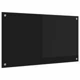 Kitchen Backsplash Black 90 x 50 cm Tempered Glass 42018039